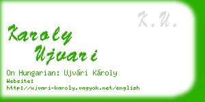 karoly ujvari business card